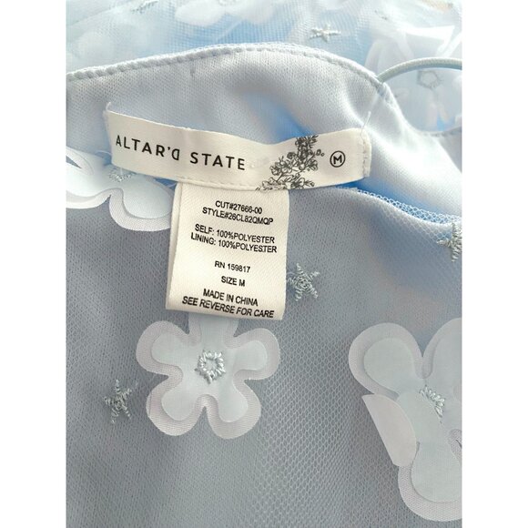 Altar'd State Aurora Floral Mesh Babydoll Dress NEW - Picture 3 of 7